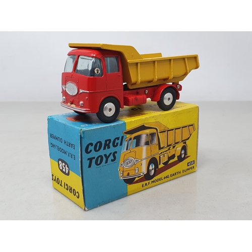 455 - A boxed Corgi Toys No.458 E.R.F. Model 64G Dumper, Ex plus, box Ex plus