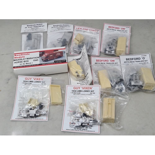 507 - A collection of Roadscale Retired by Brian Latham 1:76 scale white metal and resin Commercial Vehicl... 