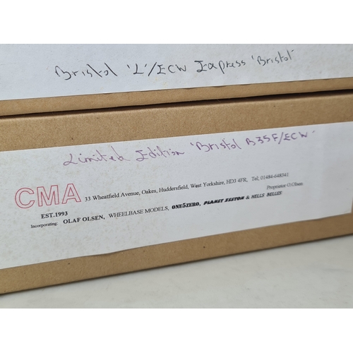 Four boxed CMA Models kit built Coaches, finished and painted to a good ...