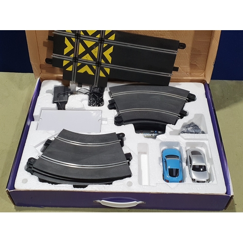527 - A boxed Scalextric Speed Machines Audi TT Set, appears complete in good condition