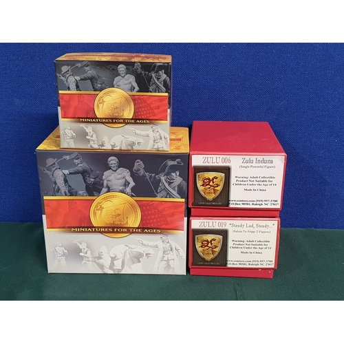 544 - Three boxed Conte Collectibles Figure and Groups comprising Zulu 006 'Zulu Induna', Zulu 019 'Steady... 