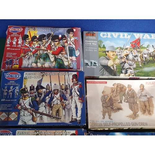 548 - A collection of mainly boxed plastic Wargaming/Military Figures including Victrix French Napoleonic ... 