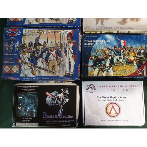 548 - A collection of mainly boxed plastic Wargaming/Military Figures including Victrix French Napoleonic ... 