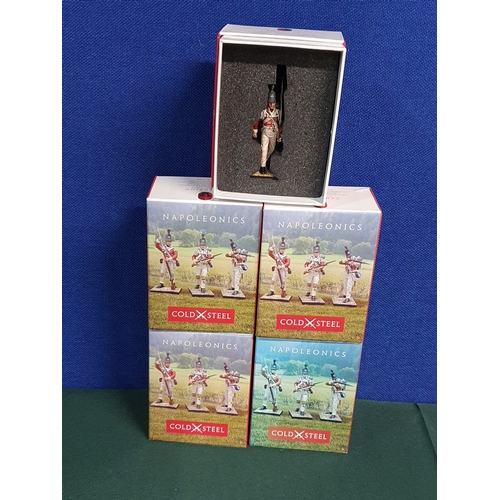 561 - Five boxed Centurion Toys Soldiers Cold Steel Napoleonic Figures comprising NAP1, NAP3, NAP4, NAP6 a... 