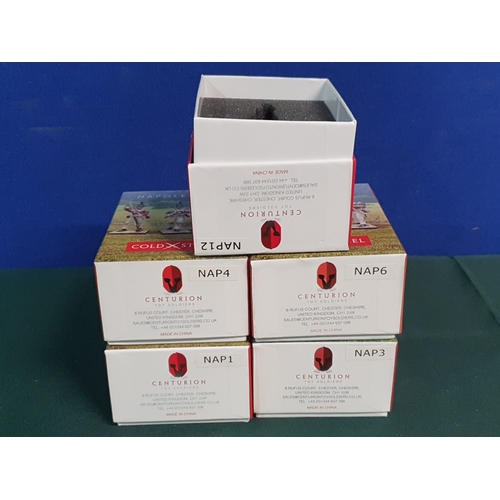 561 - Five boxed Centurion Toys Soldiers Cold Steel Napoleonic Figures comprising NAP1, NAP3, NAP4, NAP6 a... 