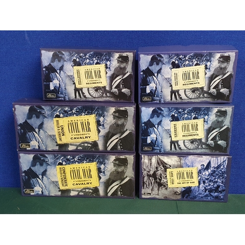 571 - Six boxed Britains American Civil War Sets of Figures comprising 17109 Confederate Drummer and Wound... 