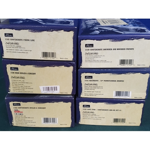 571 - Six boxed Britains American Civil War Sets of Figures comprising 17109 Confederate Drummer and Wound... 