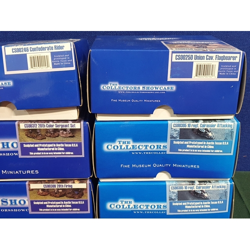 572 - Six boxed Collector's Showcase Waterloo Series and American Civil War Sets of Figures comprising CS0... 