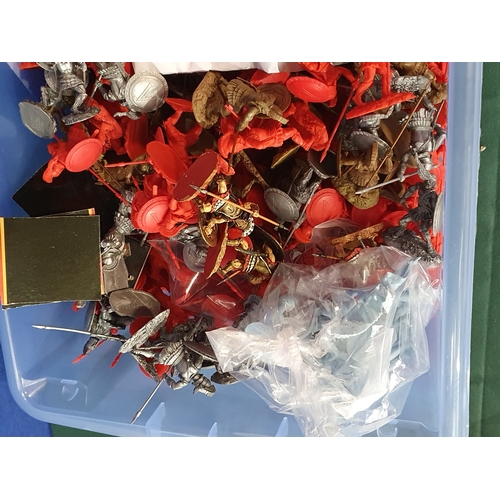 592 - A collection of plastic Wargaming Figures including Britains American Civil War Cavalry and Conte Co... 