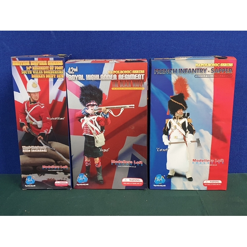 593 - Three boxed Modellers Loft British Empire and Napoleonic Series Action Figures comprising 24th Regim... 
