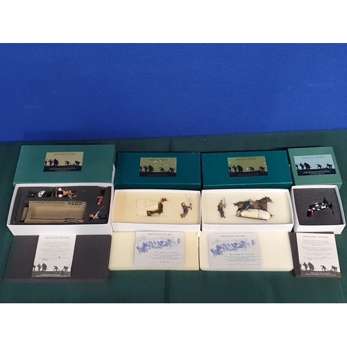 590 - Four boxed Frontline Figures comprising American Civil War R.C.13. Confederate Cavalry Trooper type ... 