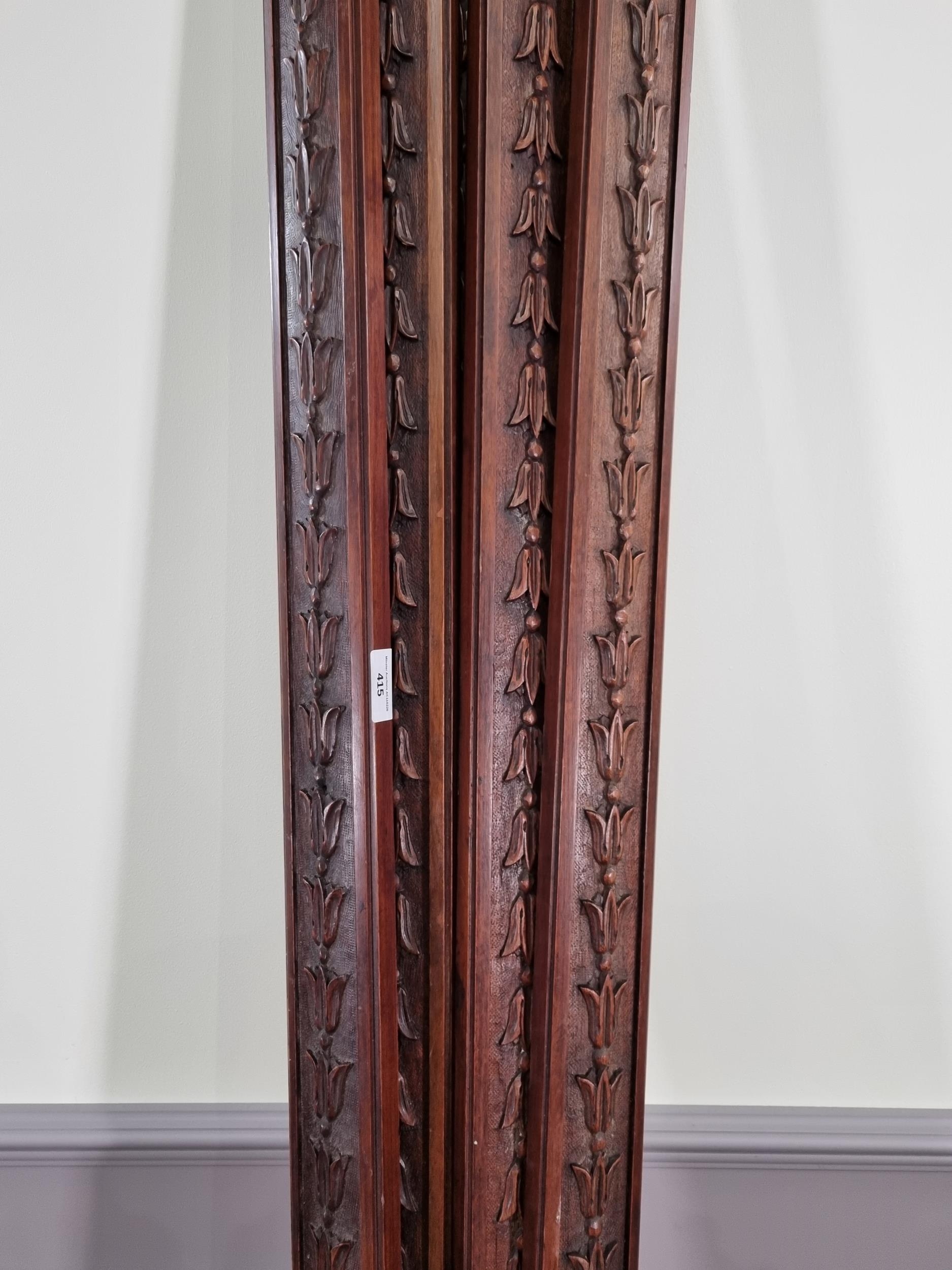 Five long carved rails/panels, (R1).