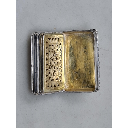 116 - A George III silver Vinaigrette with seaweed engraving, Birmingham 1803, maker: T & W