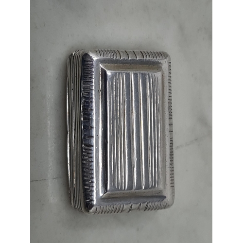 119 - A George IV silver Vinaigrette with vacant rectangular cartouche, floral grille, Birmingham 1822, ma... 