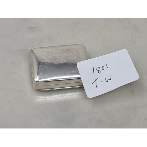 120 - A George III silver Vinaigrette, very plain, Birmingham 1801, maker: T. Willmore