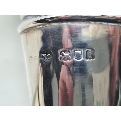 71 - A pair of Edward VII silver Spill Vases on weighted bases, London 1904, 5in