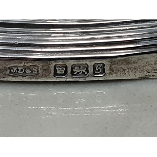 80 - A pair of George V silver Candlesticks with tapering columns on oval bases, Sheffield 1910, 6 3/4in