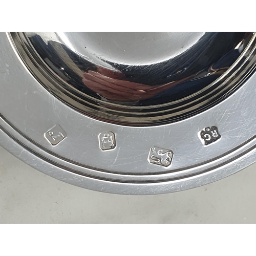 82 - A George V silver Pill Box, Birmingham 1918, and a circular Dish, London 1972