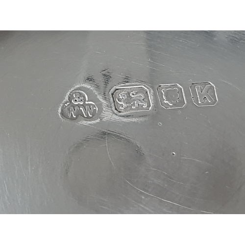 88 - A George VI silver four piece Tea Service of plain circular form, London 1945, 1980gms all in