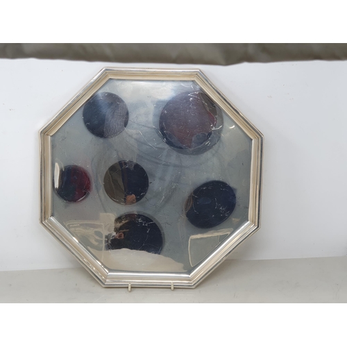 89 - An Edward VIII silver octagonal Salver on stepped bracket feet, Birmingham 1936, maker: Elkington & ... 