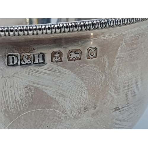 91 - A George V silver circular Jug with beaded rim, Birmingham 1931, 104gms