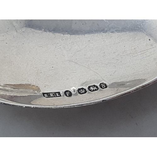98 - Five Continental silver Spoons with ornate stems, one with import mark Sheffield 1896, 250gms