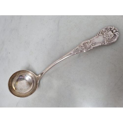 103 - A William IV Scottish silver Ladle queen's pattern engraved initial, Glasgow 1836, 64gms