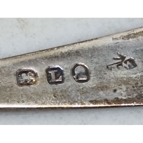 109 - Three William IV silver Teaspoons fiddle pattern engraved initials, Glasgow 1832, maker: J.S, and a ... 