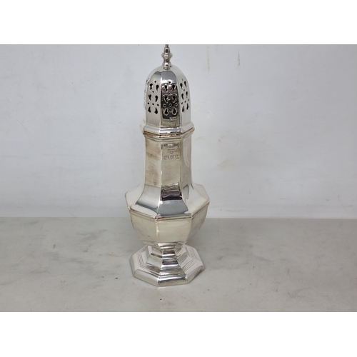 80 - An Elizabeth II silver octagonal Sugar Sifter, London 1974, 185gms