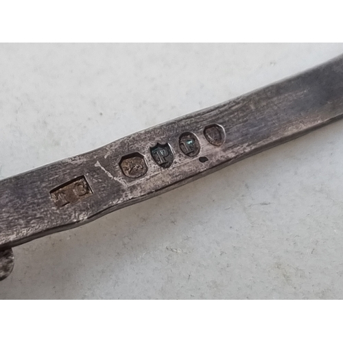 93 - A Victorian Continental silver Spoon embossed figure, cockerel finial, import mark London 1890, and ... 