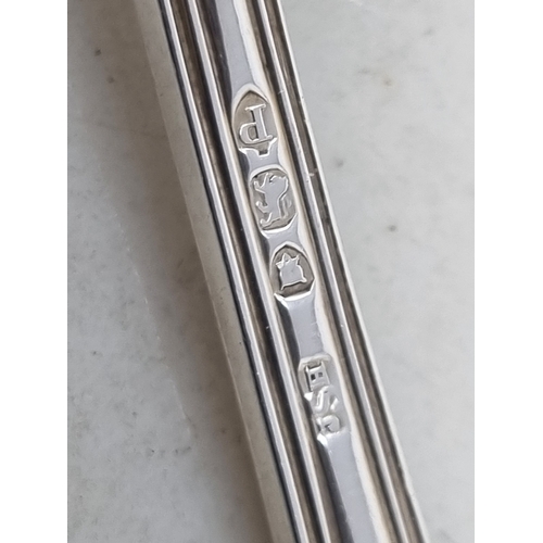 94 - A Victorian silver Sauce Ladle fiddle and thread pattern engraved initials and crest, London 1890, 7... 