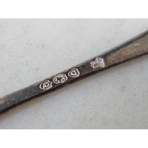 96 - Two Sets of four silver Coffee Spoons, London 1891 & Sheffield 1922, 85gms