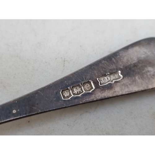 96 - Two Sets of four silver Coffee Spoons, London 1891 & Sheffield 1922, 85gms