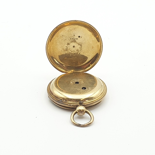 260 - A Victorian 18ct gold cased open faced Pocket Watch the floral engraved dial with Roman numerals and... 