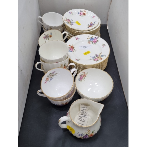 500 - A Royal Worcester part Tea Service 