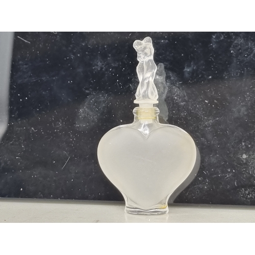 49 - Three modern Lalique glass Scent Bottles and Stoppers