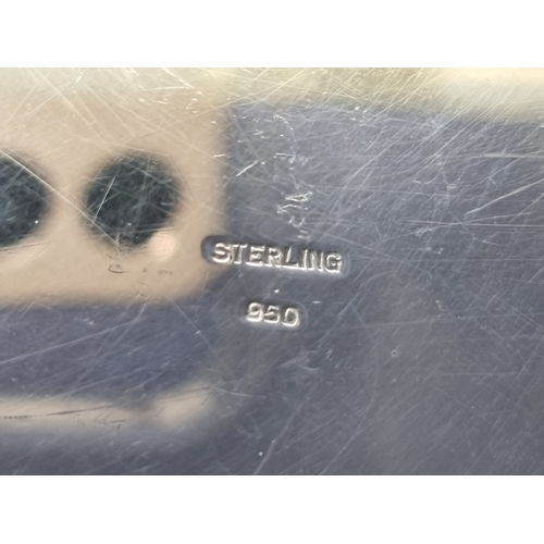 60 - Two Victorian silver Porringer Mounts with pierced cherub handles, London 1897, and a sterling silve... 