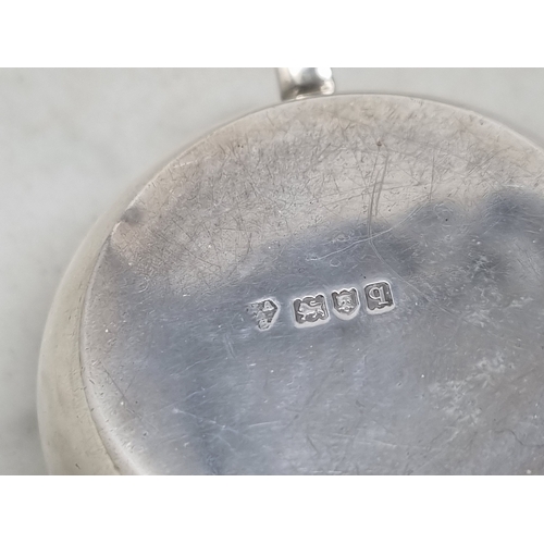 62 - A George V silver two handled  Pot, London 1911,and a pair of plated Hobday patent Candle Snuffers w... 