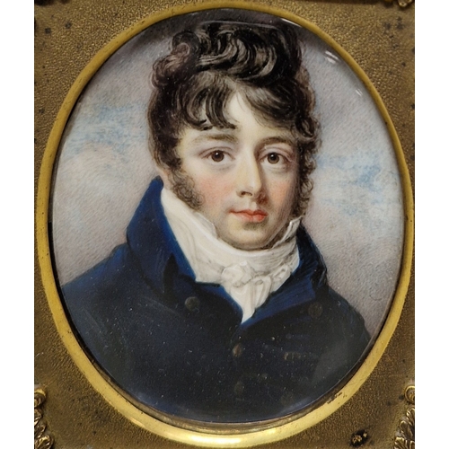 ATTRIBUTED TO GEORGE ENGLEHEART (1752-1829). Portrait miniature of a ...
