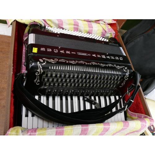 179 - Cased Bugari Armando Champion Cass accordion (possibly 120 bass)