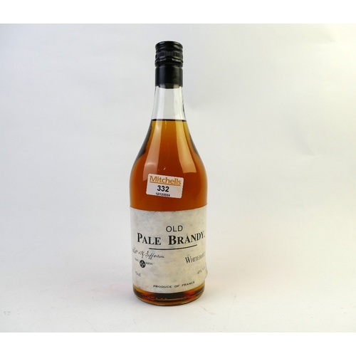 332 - Bottle of Old Pale Brandy, Jefferson of Whitehaven 40% volume, 70 cl