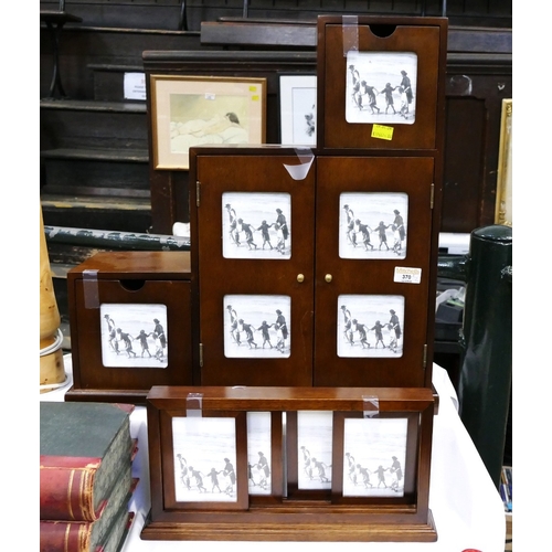 370 - Set of storage drawers with photo frame windows