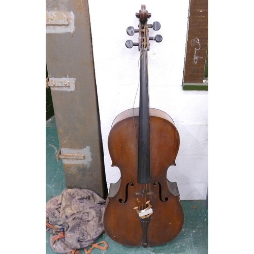 86 - Antique wooden cello