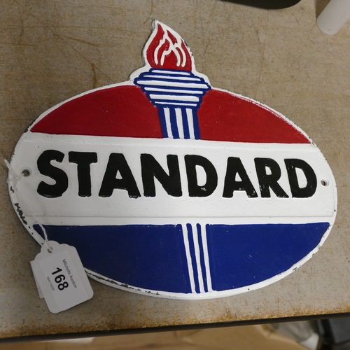 168 - Reproduction cast metal advertising sign for Standard Oil