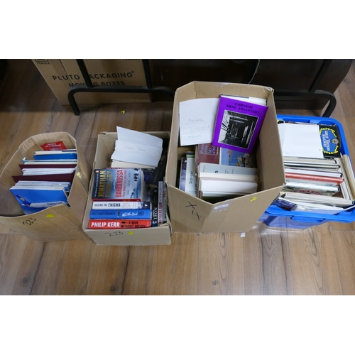 223 - Four boxes of books and magazines, railway interest etc