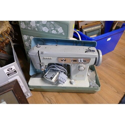 307 - Jones sewing machine in case