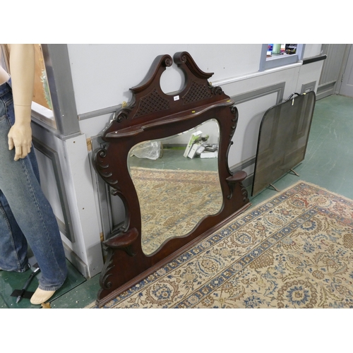 425 - Ornate overmantle mirror