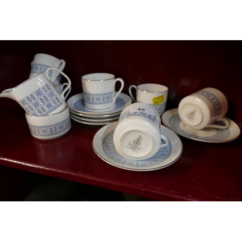 45 - Royal Doulton Counterpoint part coffee set