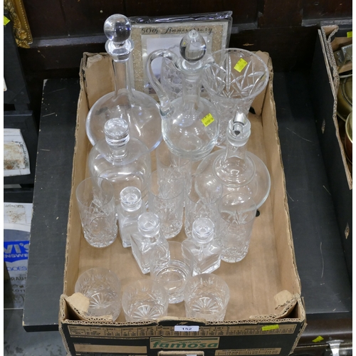 152 - Quantity of glassware - decanters, water jugs etc