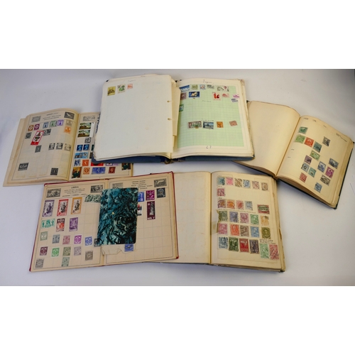 360 - Five stamp albums with partial contents